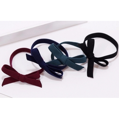 High Quality Cheap Hair Accessories Girls Elastic Bowtie Hair Bands